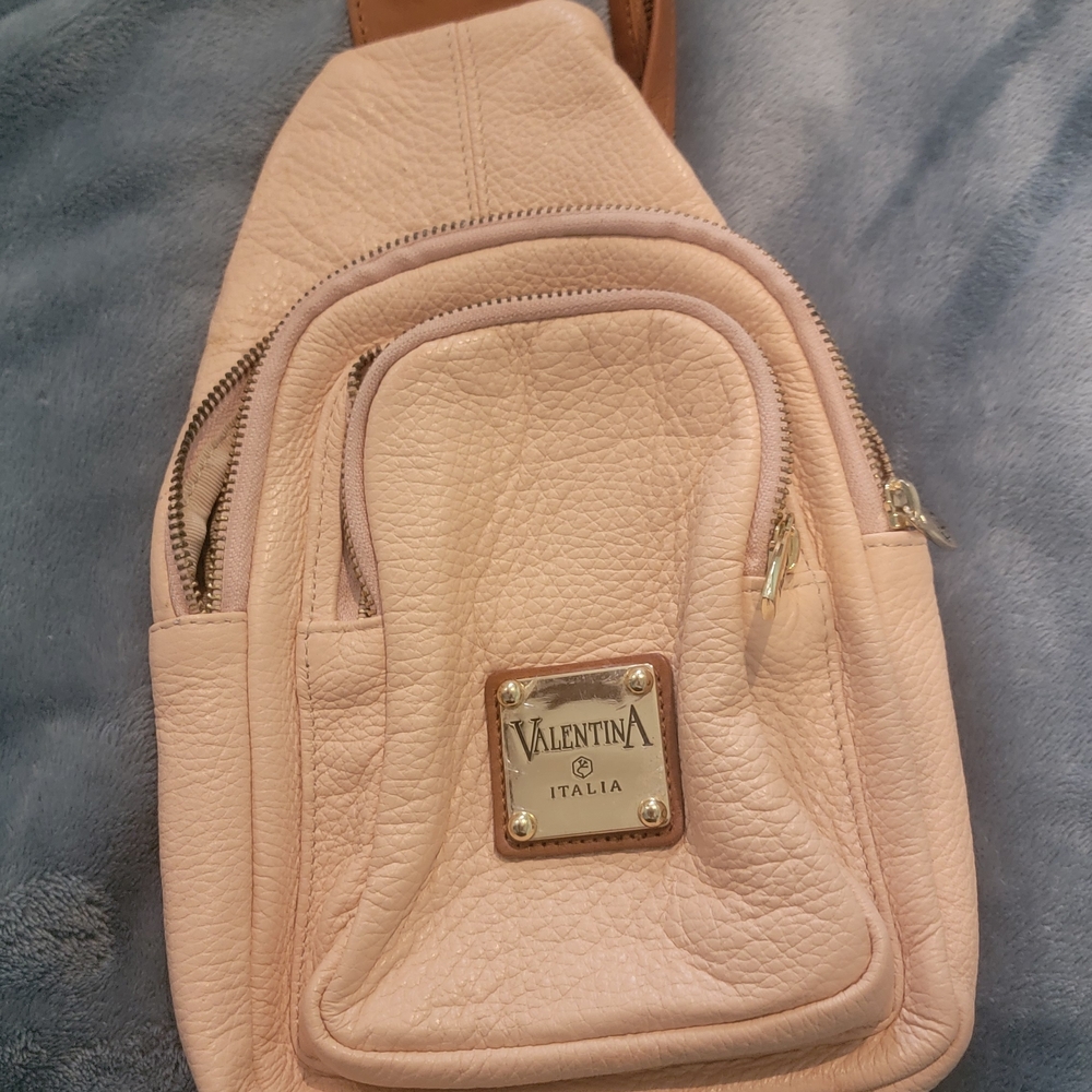 Valentina Blush Leather Backpack